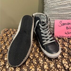 Black Studded Golden Goose Slides